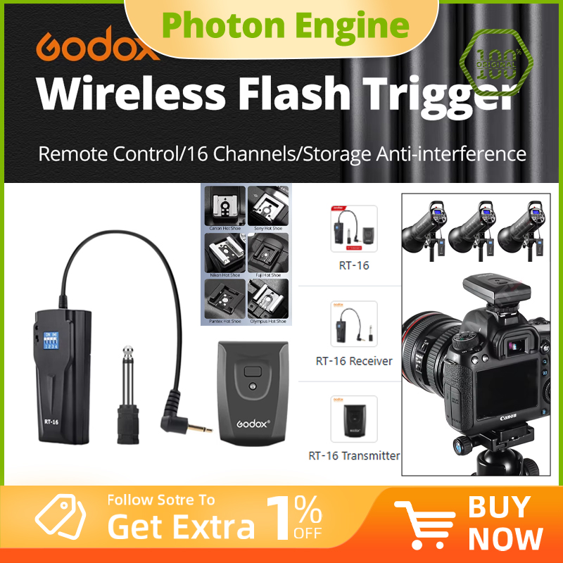 Trigger Receiver Set - Godox RT-16 16 Channels Wireless/radio Studio