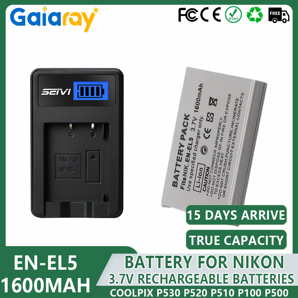 1-4pcs EN-EL5 ENEL5 Battery +L - огляд і ціна Nikon Camera D3500