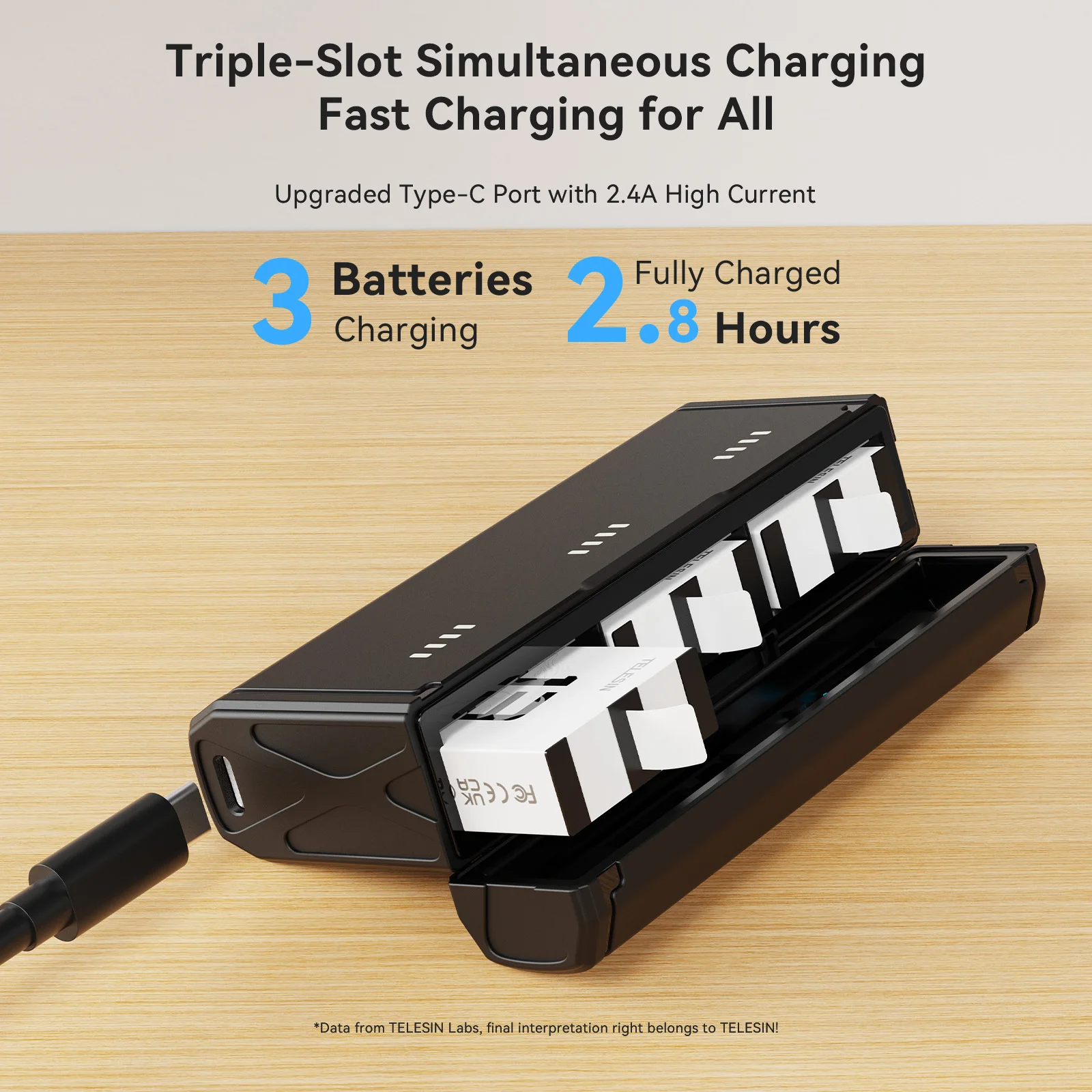 TELESIN Portable Fast Charging - огляд і ціна Gopro Action Camera Hero 13 Black