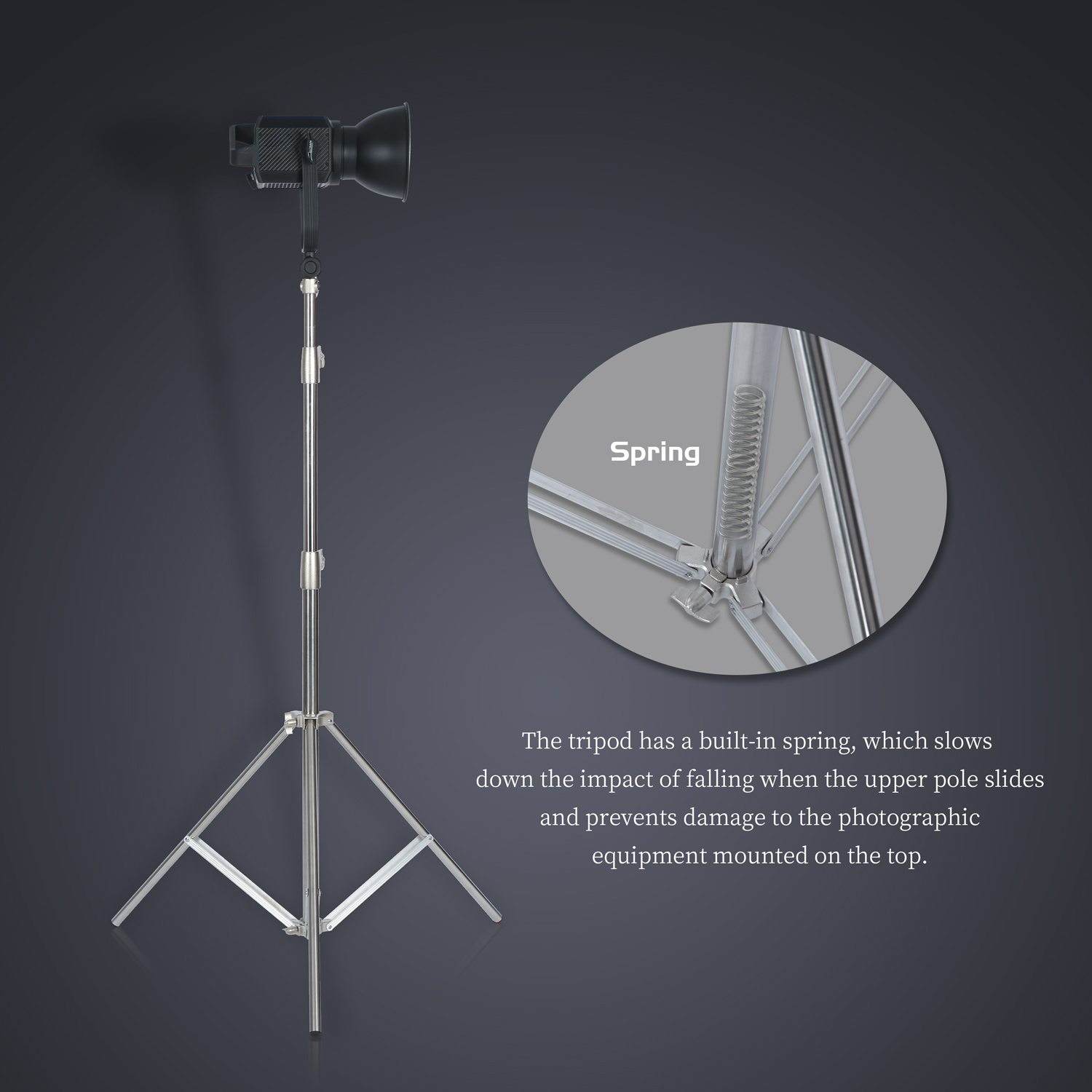 SH 2.8M Stainless Steel Light  - огляд і ціна Photography Lighting Material