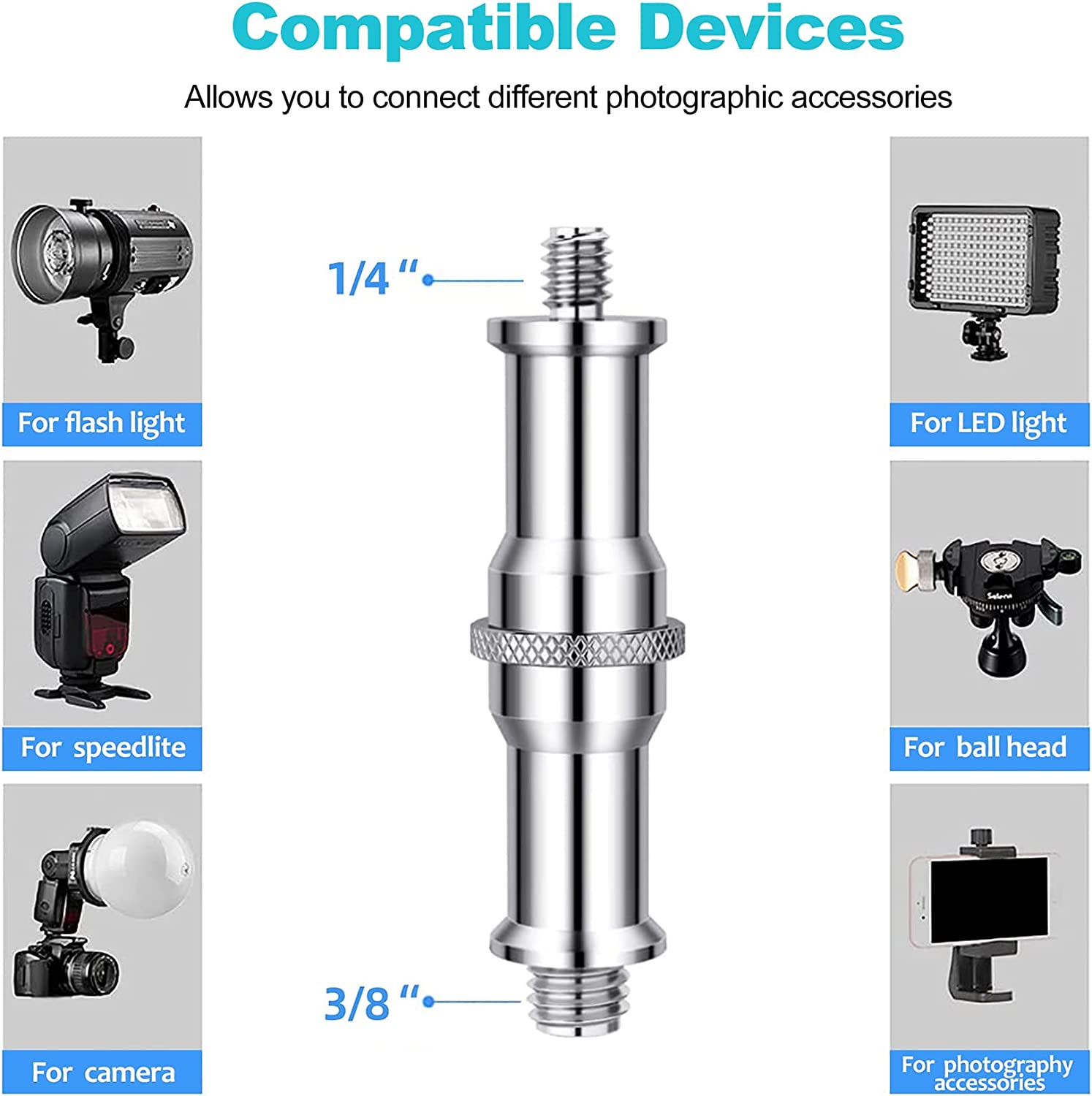 Selens Standard 3/8 to 1/4 Ada - огляд і ціна Photography Lighting Tools